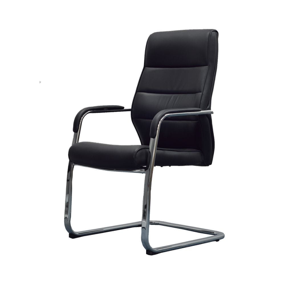 Dalenor Konferenčná stolička Itaca (SET 2 ks), syntetická koža, čierna